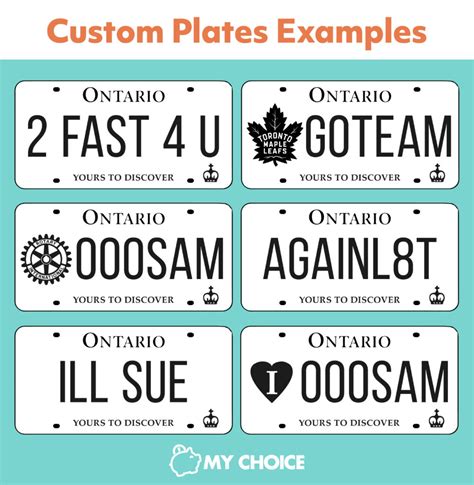 ontario personalized license plates available.